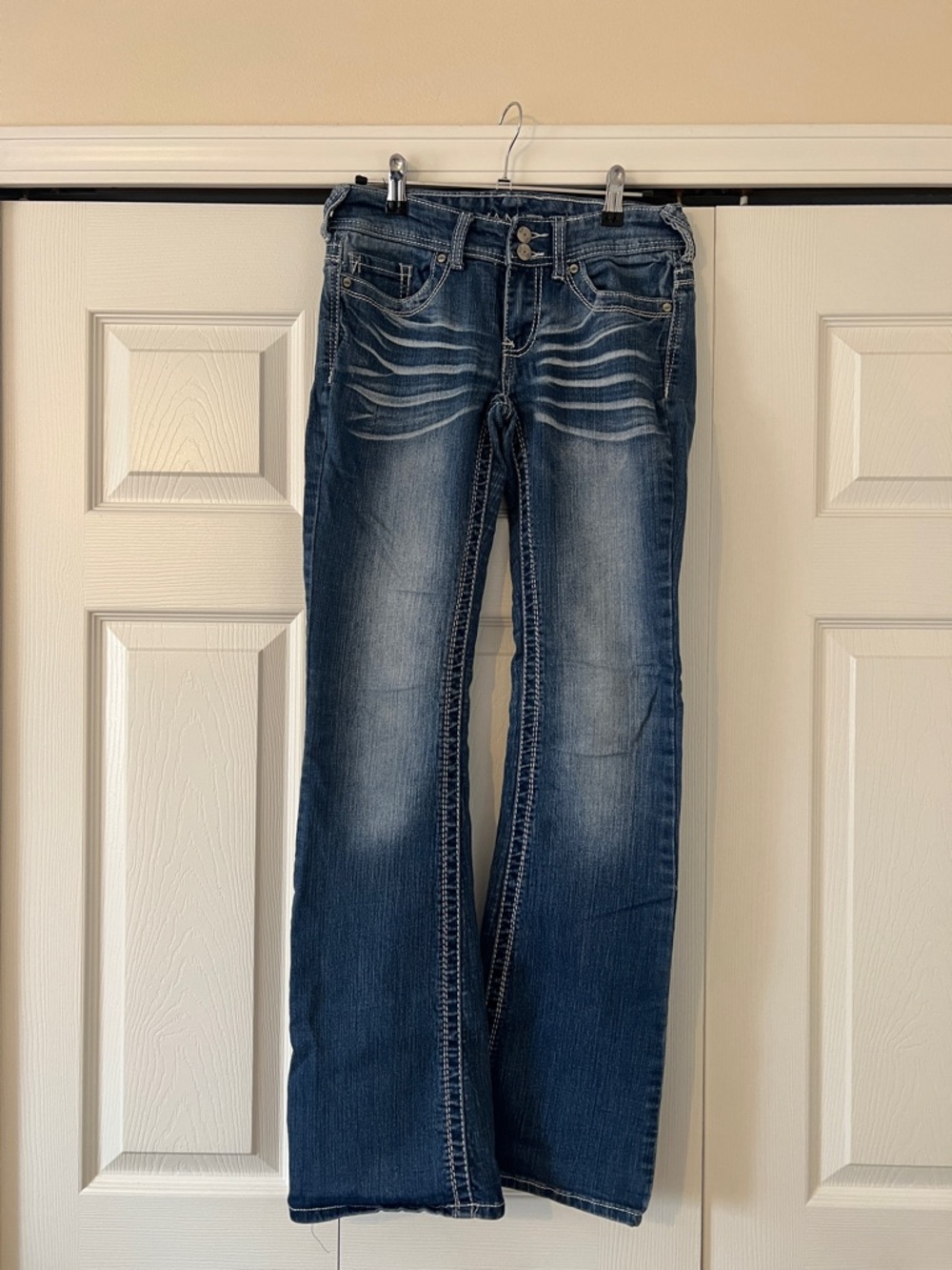Vanity Classic Women's Blue Distressed Bootcut Jeans